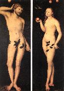 CRANACH, Lucas the Elder Adam and Eve fh Spain oil painting reproduction